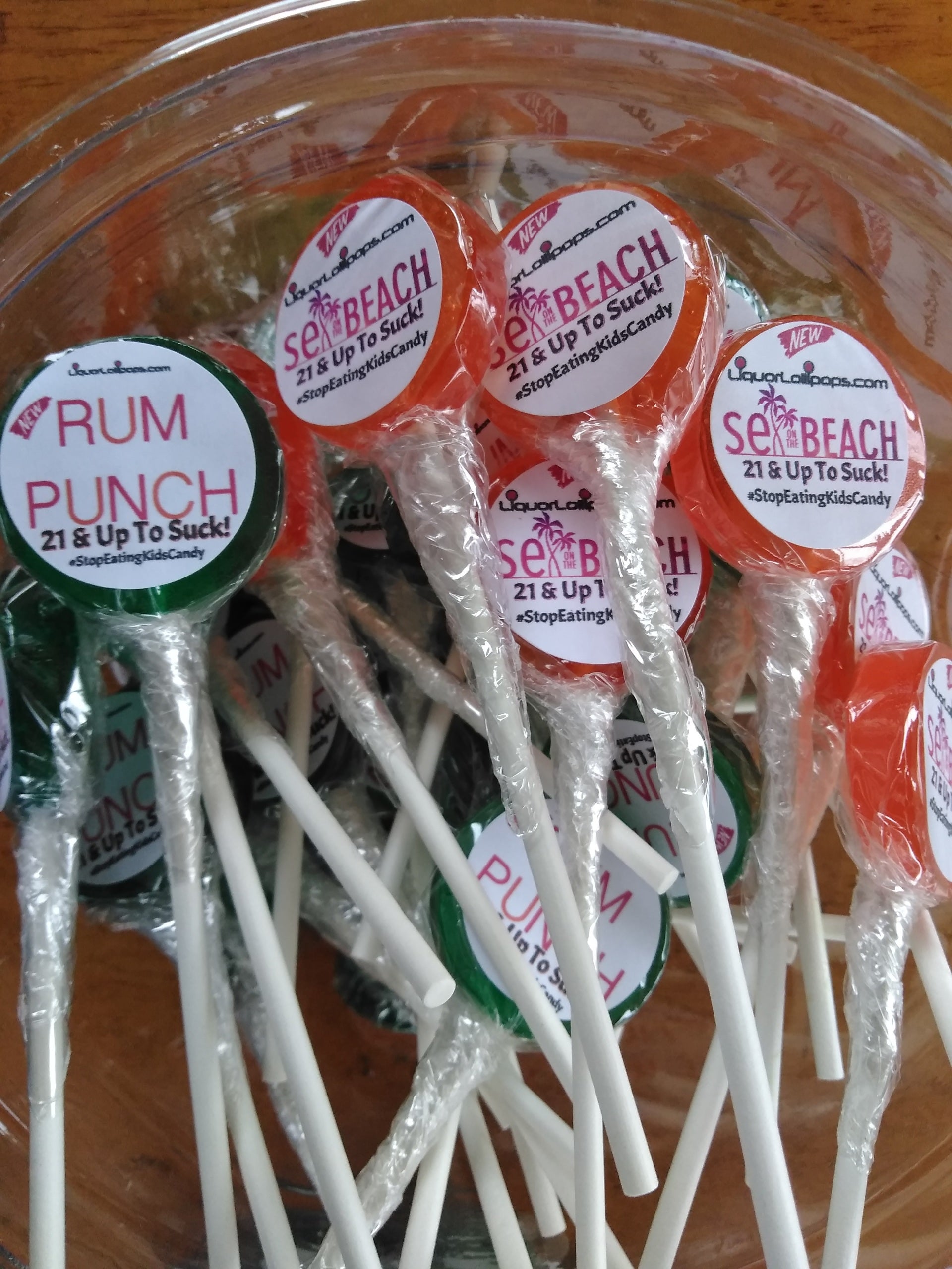 Exotic Blend: Sex On The Beach & Rum Punch (18 Pack) | Liquor Lollipops